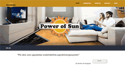 Desktop Screenshot of powerofsun.se